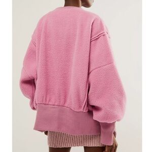 Free People Pink Oversized Sweatshirt